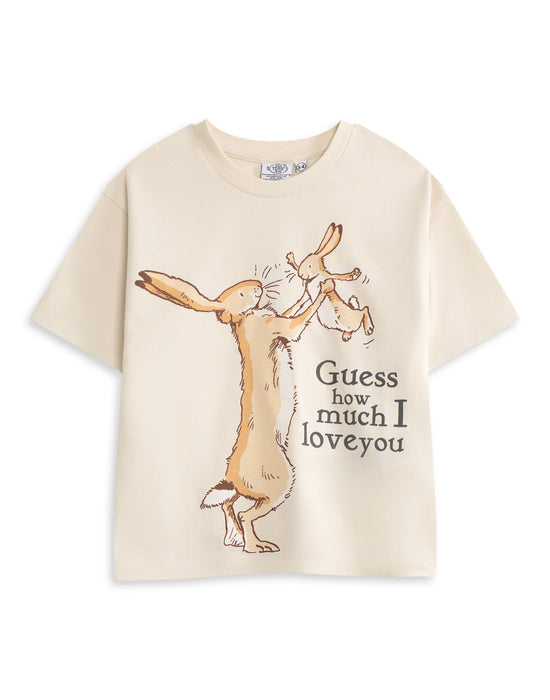 Guess How Much I Love You Character Unisex Kids Cream Short Sleeved T-Shirt