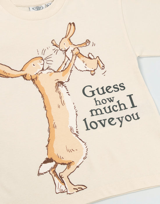 Guess How Much I Love You Character Unisex Kids Cream Short Sleeved T-Shirt
