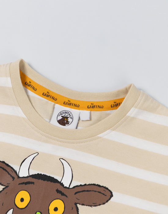 Gruffalo & Friends Character Stripe Girls Beige Dress