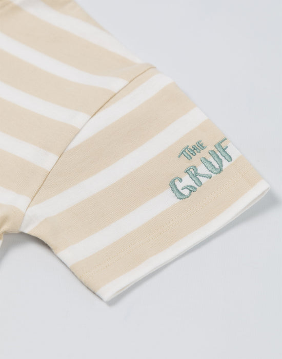 Gruffalo & Friends Character Stripe Girls Beige Dress