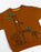 Stickman Character Unisex Kids Brown Sweatshirt