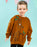 Stickman Character Unisex Kids Brown Sweatshirt