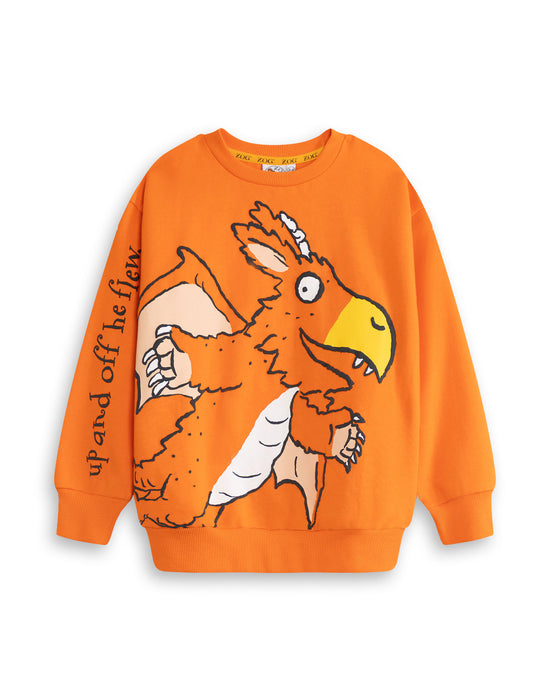 Zog Character Unisex Kids Orange Sweatshirt