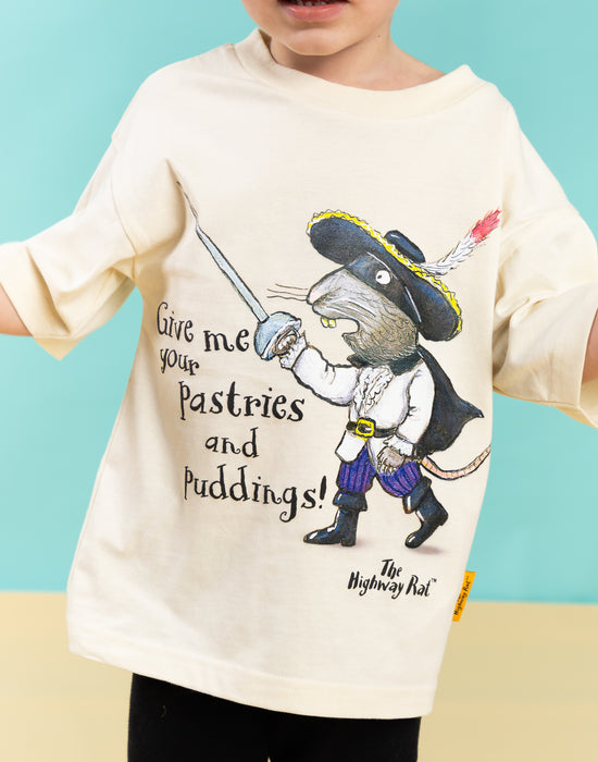 The Highway Rat Character Unisex Kids Beige Short Sleeved T-Shirt