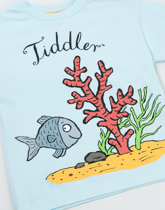 Tiddler Character Unisex Kids Blue Short Sleeved T-Shirt