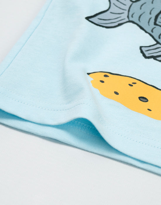 Tiddler Character Unisex Kids Blue Short Sleeved T-Shirt