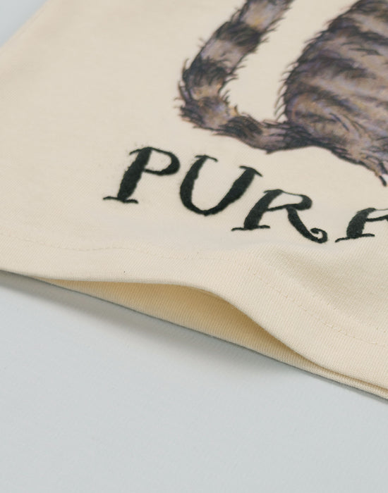 Tabby Mctat Character Unisex Kids Beige Short Sleeved T-Shirt