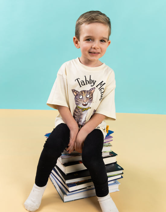 Tabby McTat Character Unisex Kids Beige Short Sleeved T-Shirt