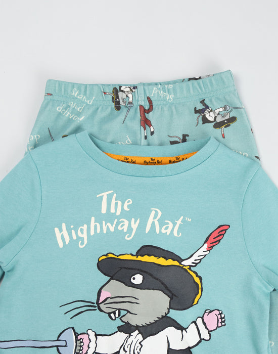 The Highway Rat Character Unisex Kids Blue Long Sleeve Long Leg Pyjama Set