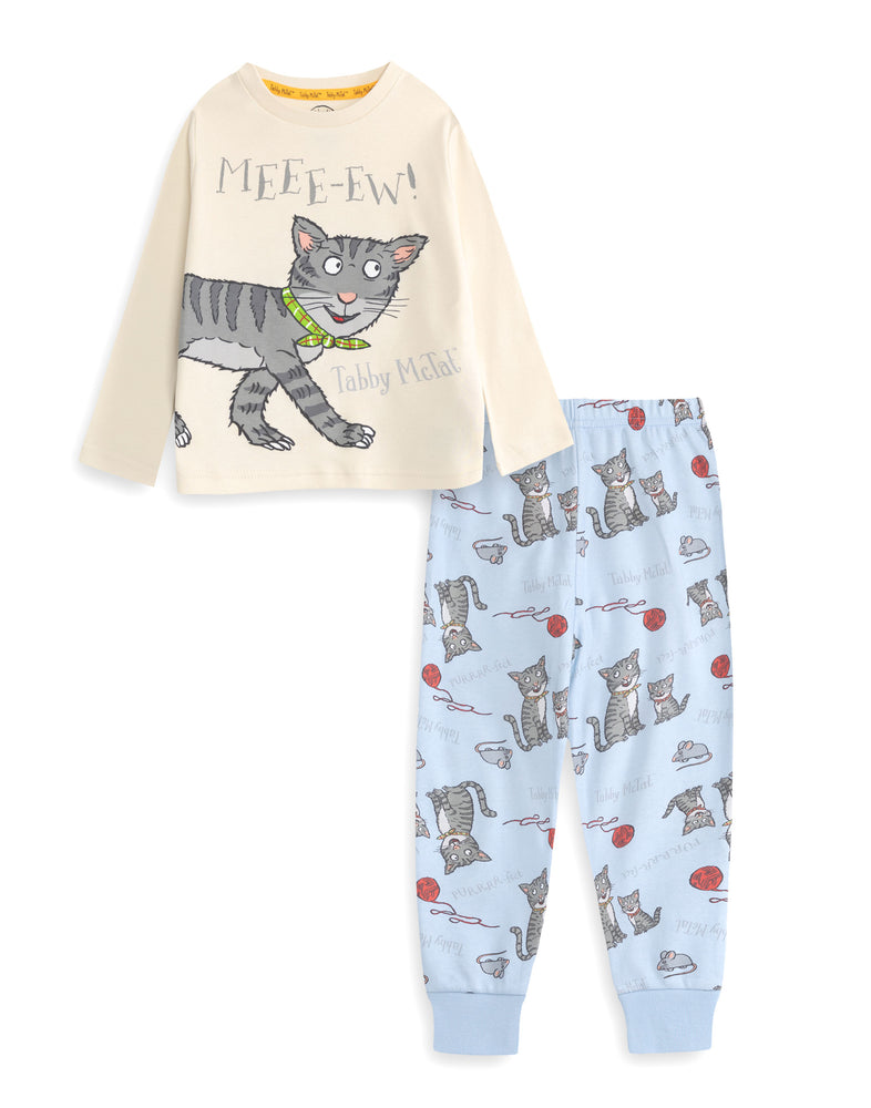 Tabby Mctat Meee-ew Unisex Kids Multicoloured Long Sleeve Long Leg Pyjama Set
