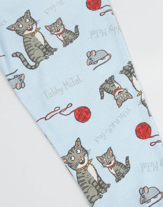 Tabby Mctat Meee-ew Unisex Kids Multicoloured Long Sleeve Long Leg Pyjama Set