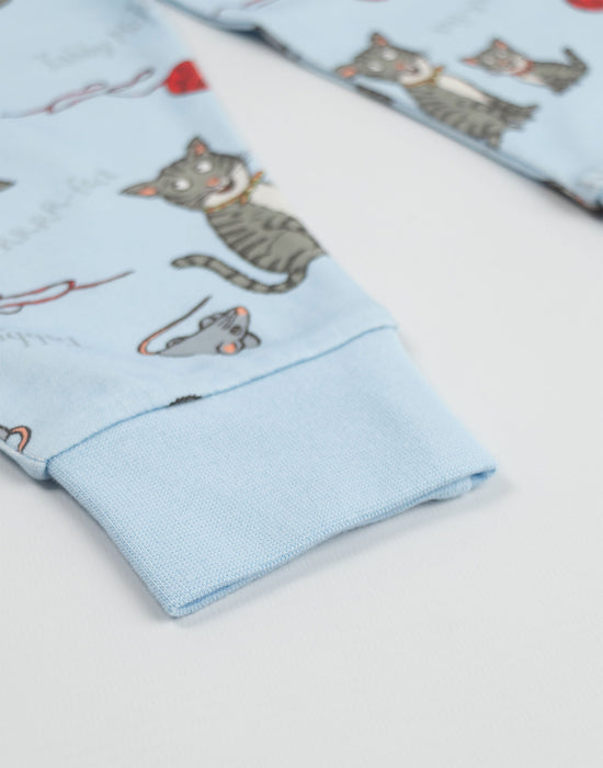 Tabby Mctat Meee-ew Unisex Kids Multicoloured Long Sleeve Long Leg Pyjama Set