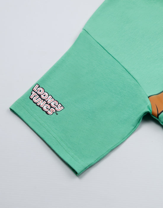 Looney Tunes Taz Boys Green Short Sleeved T-Shirt