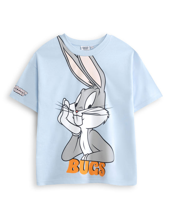 Looney Tunes Bugs Boys Blue Short Sleeved T-Shirt