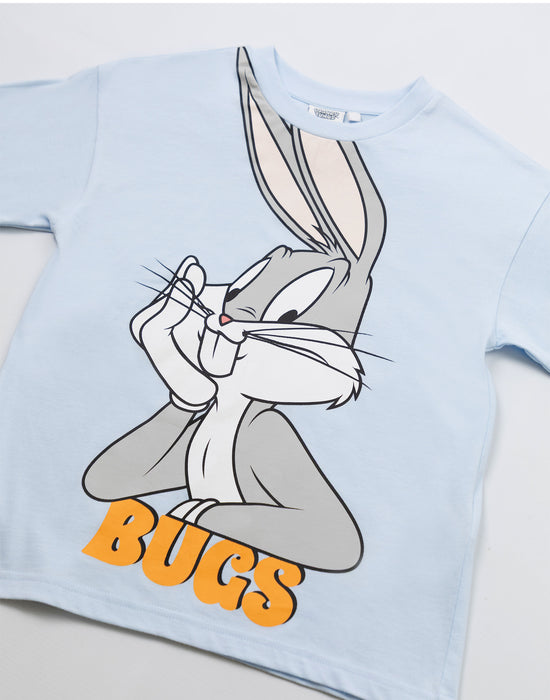 Looney Tunes Bugs Boys Blue Short Sleeved T-Shirt