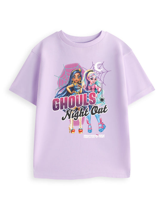 Monster High Let's get spooky Girls Grey Short Sleeved T-Shirt