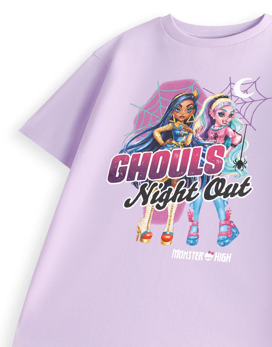 Monster High Let's get spooky Girls Grey Short Sleeved T-Shirt