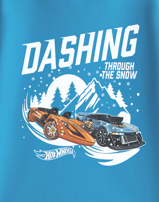 Hot Wheels Dashing Boys Blue Short Sleeved T-Shirt