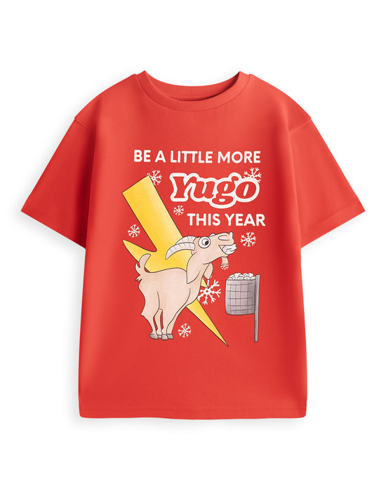 Show Me The Merch Lightining Bolt Yugo Unisex Kids Blue Short Sleeved T-Shirt