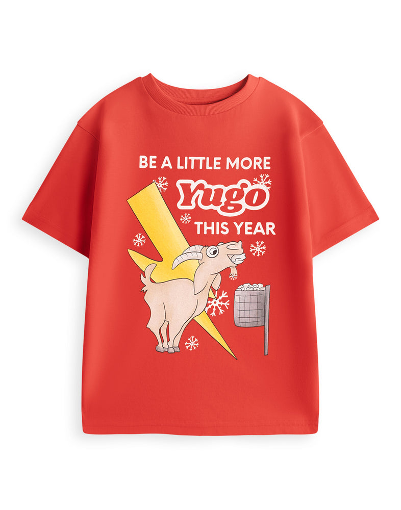 Show Me The Merch Lightining Bolt Yugo Unisex Kids Blue Short Sleeved T-Shirt