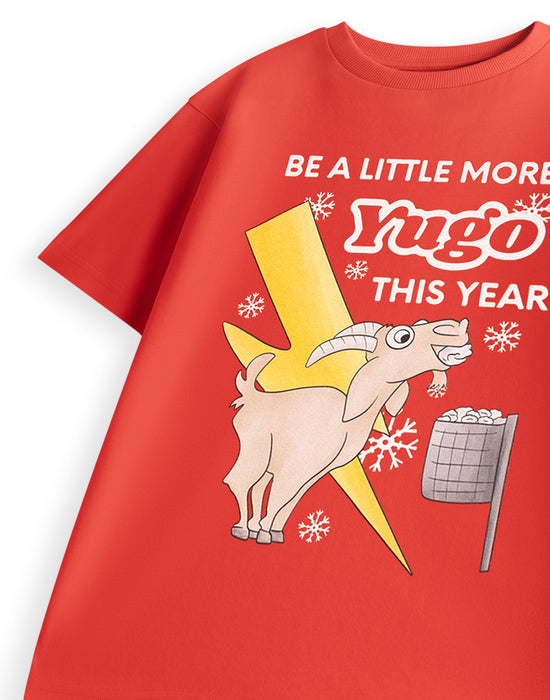 Show Me The Merch Lightining Bolt Yugo Unisex Kids Blue Short Sleeved T-Shirt