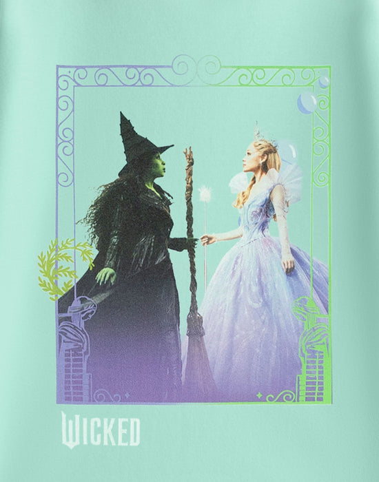 Wicked Glinda & Elphaba Girls Blue Short Sleeved T-Shirt