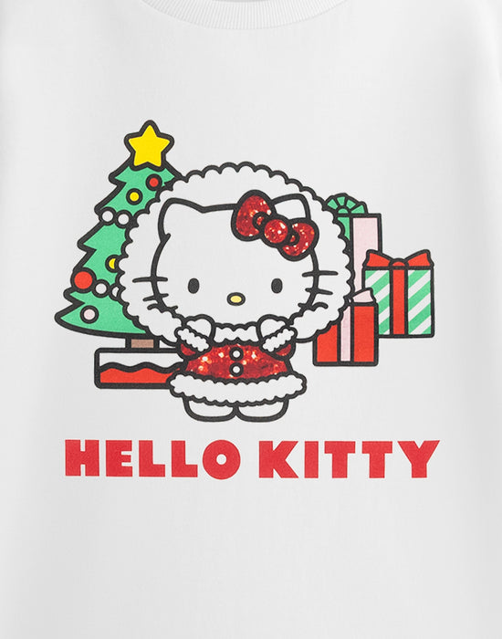 Hello Kitty Glitter Girls White Short Sleeved T-Shirt