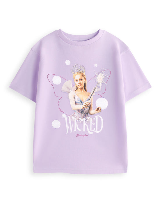 Wicked Butterfly Girls Purple Short Sleeved T-Shirt