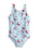 Hello Kitty Character AOP Girls Blue 1 Piece Swimming Costume