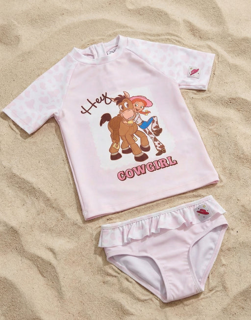 Disney Toy Story Jessie & Bullseye Girls Pink 2 Piece Swim Set