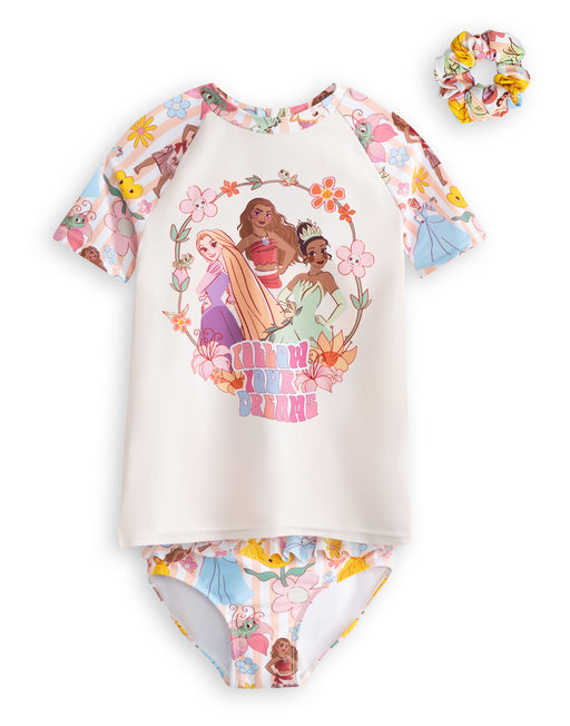 Disney Princess Girls Pink 3 Piece Swim Set