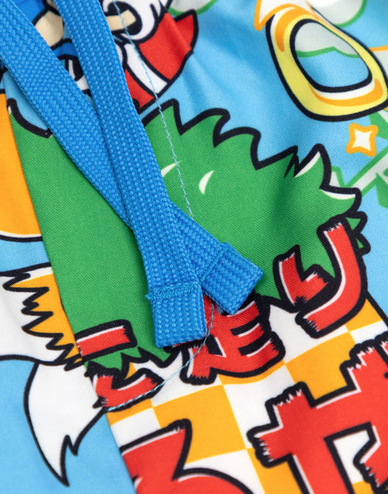 Sonic The Hedgehog Run Boys Blue Swim Shorts
