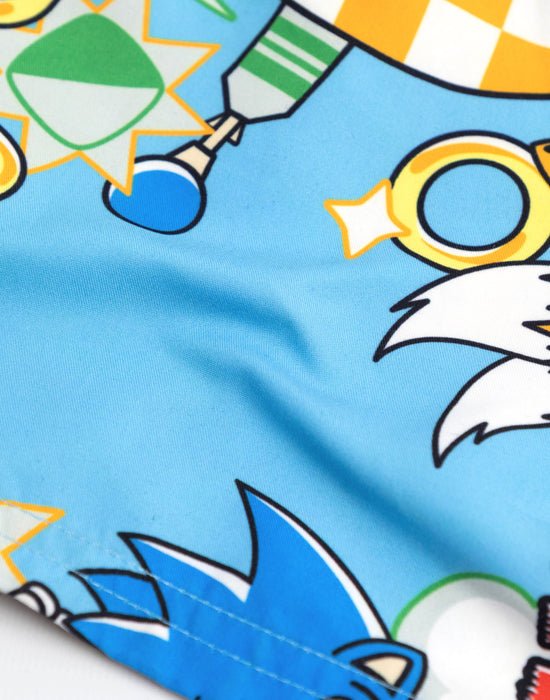Sonic The Hedgehog Run Boys Blue Swim Shorts