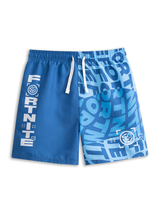 Fortnite Logo Boys Blue Swim Shorts