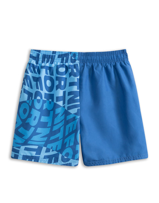 Fortnite Logo Boys Blue Swim Shorts