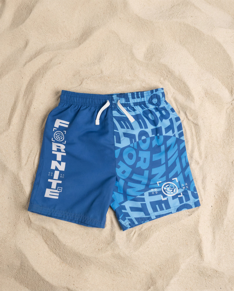 Fortnite Logo Boys Blue Swim Shorts