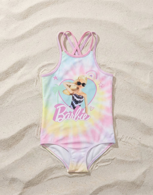 Barbie Barbie Doll Girls Pink 1 Piece Swimming Costume