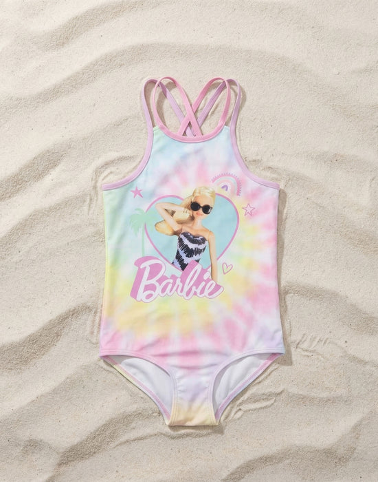 Barbie Barbie Doll Girls Pink 1 Piece Swimming Costume