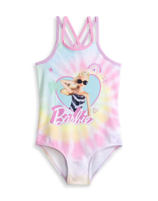 Barbie Barbie Doll Girls Pink 1 Piece Swimming Costume