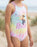 Barbie Barbie Doll Girls Pink 1 Piece Swimming Costume