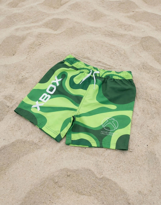 Xbox Logo Boys Green Swim Shorts
