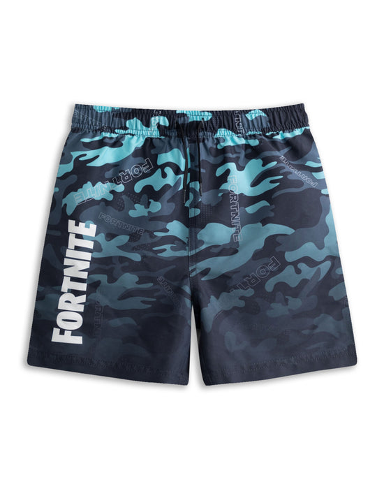 Fortnite Camoflage Boys Blue Swim Shorts