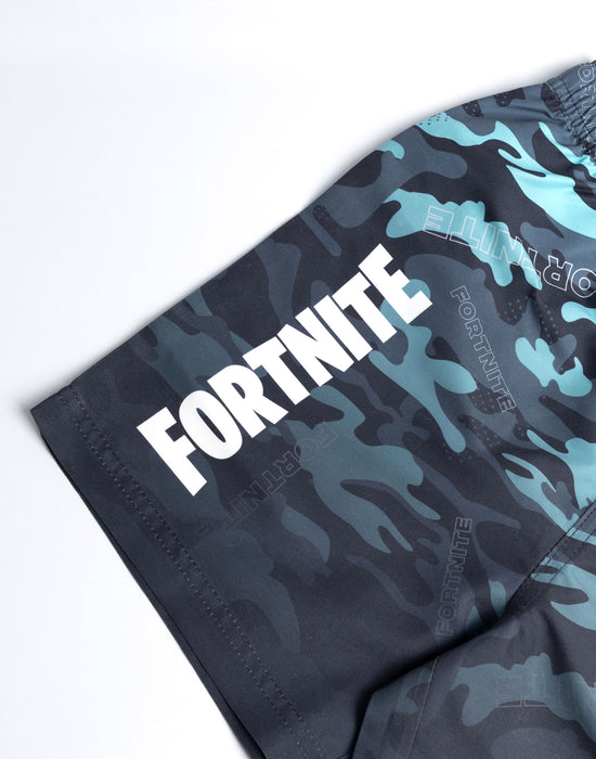 Fortnite Camoflage Boys Blue Swim Shorts