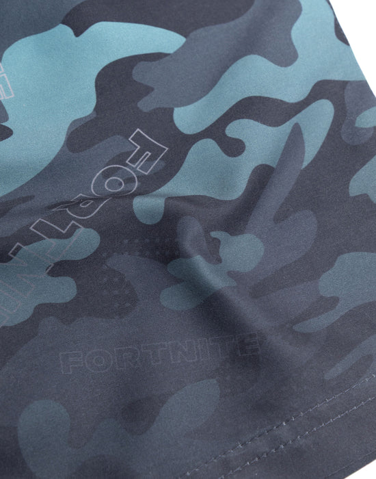 Fortnite Camoflage Boys Blue Swim Shorts