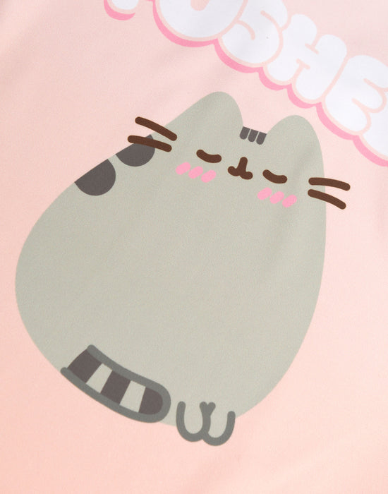 Pusheen Bubble Font Girls Pink 1 Piece Swimming Costume