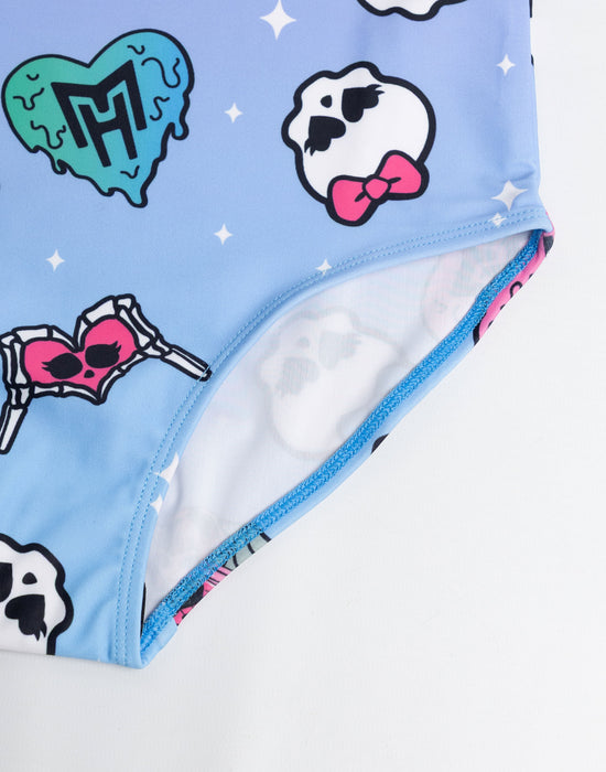 Monster High Gradient Sticker Girls Lilac 1 Piece Swimming Costume