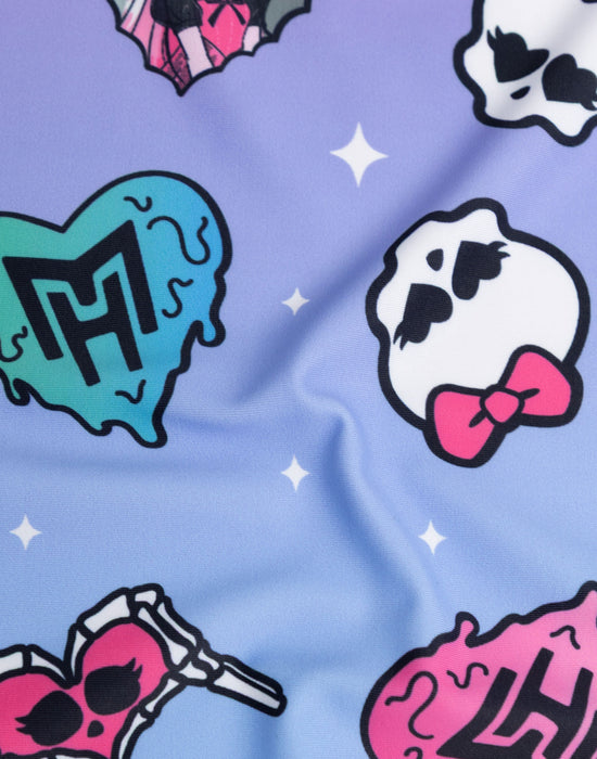 Monster High Gradient Sticker Girls Lilac 1 Piece Swimming Costume