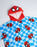 Spiderman Character Head Boys Blue Poncho Towel