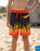 Hot Wheels Flame Short Boys Black And Red Swim Shorts