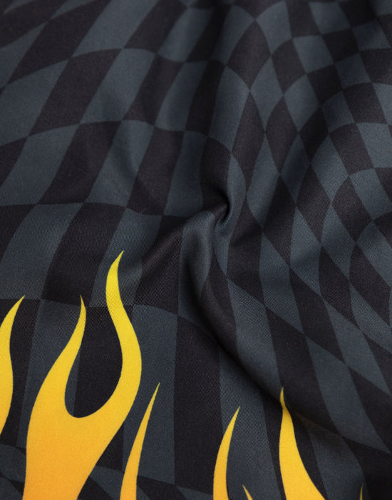 Hot Wheels Flame Short Boys Black And Red Swim Shorts